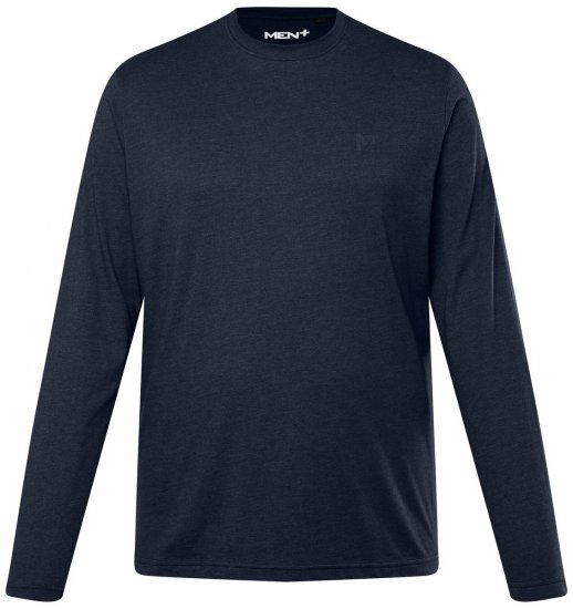 Men+ 307 Tričko s dlhým rukávom Tmavomodrá - Tričká - Nadrozmerné tričká - 2XL-14XL