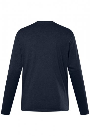 Men+ 307 Tričko s dlhým rukávom Tmavomodrá - Tričká - Nadrozmerné tričká - 2XL-14XL