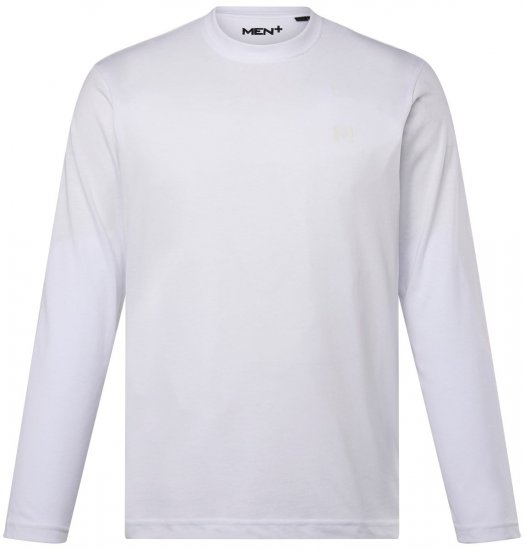 Men+ 307 Tričko s dlhým rukávom Biela - Tričká - Nadrozmerné tričká - 2XL-14XL