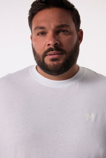 Men+ 307 Tričko s dlhým rukávom Biela - Tričká - Nadrozmerné tričká - 2XL-14XL