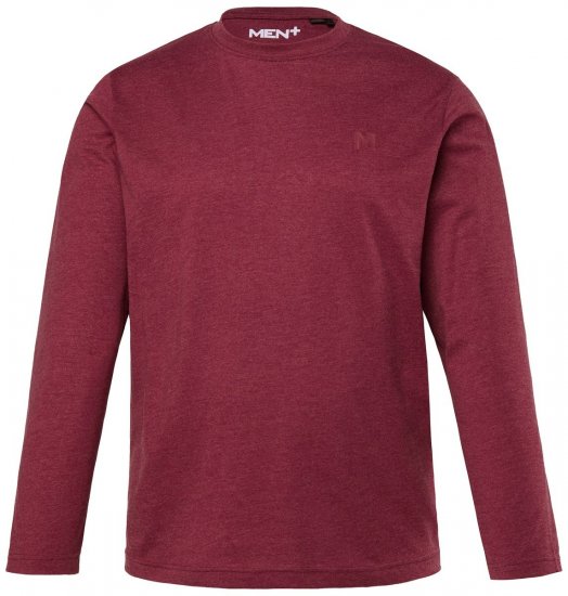Men+ 307 Tričko s dlhým rukávom Baklažánová - Tričká - Nadrozmerné tričká - 2XL-14XL