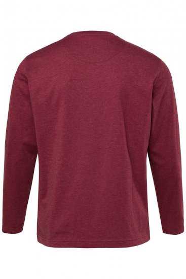 Men+ 307 Tričko s dlhým rukávom Baklažánová - Tričká - Nadrozmerné tričká - 2XL-14XL