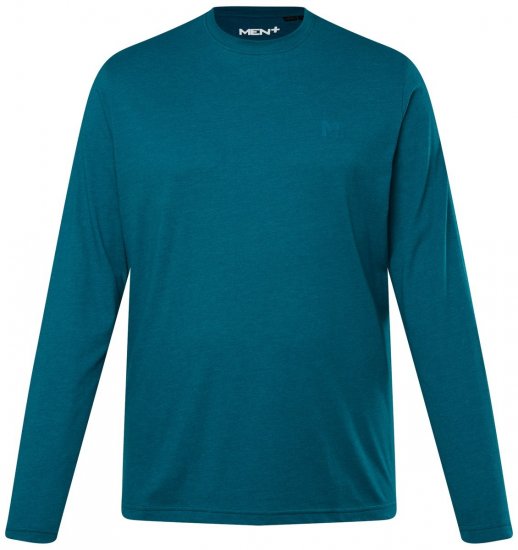 Men+ 307 Tričko s dlhým rukávom Sivomodrá - Tričká - Nadrozmerné tričká - 2XL-14XL