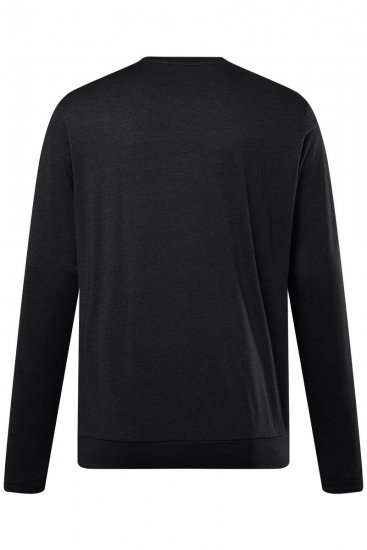 Men+ 313 Tričko s dlhým rukávom bellyfit Čierna - Tričká - Nadrozmerné tričká - 2XL-14XL