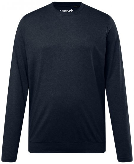 Men+ 313 Tričko s dlhým rukávom bellyfit Tmavomodrá - Tričká - Nadrozmerné tričká - 2XL-14XL