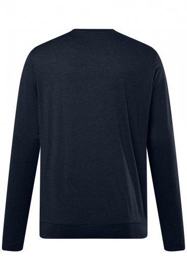 Men+ 313 Tričko s dlhým rukávom bellyfit Tmavomodrá - Tričká - Nadrozmerné tričká - 2XL-14XL
