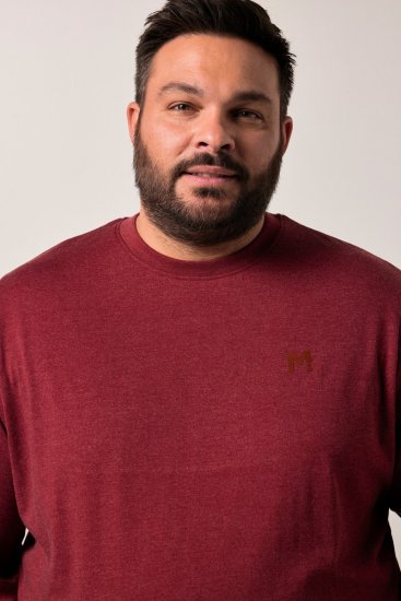 Men+ 313 Tričko s dlhým rukávom bellyfit Medenohnedá - Tričká - Nadrozmerné tričká - 2XL-14XL