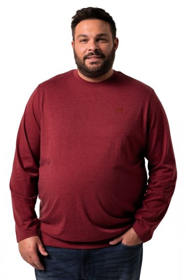 Men+ 313 Tričko s dlhým rukávom bellyfit Medenohnedá - Tričká - Nadrozmerné tričká - 2XL-14XL