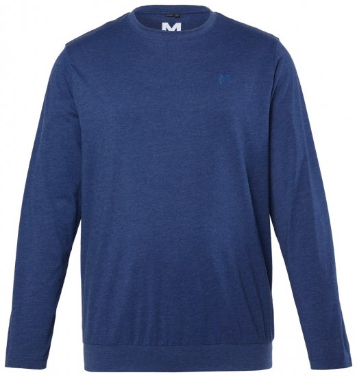 Men+ 313 Tričko s dlhým rukávom bellyfit Nočná modrá - Tričká - Nadrozmerné tričká - 2XL-14XL