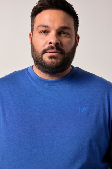 Men+ 313 Tričko s dlhým rukávom bellyfit Kobaltovomodrá - Tričká - Nadrozmerné tričká - 2XL-14XL