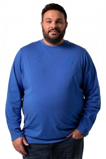 Men+ 313 Tričko s dlhým rukávom bellyfit Kobaltovomodrá - Tričká - Nadrozmerné tričká - 2XL-14XL