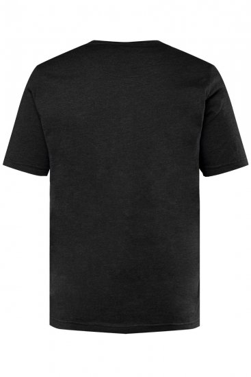 Men+ 365 Tričko Henley Čierna - Tričká - Nadrozmerné tričká - 2XL-14XL