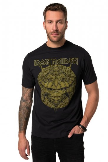JP1880 Iron Maiden Samurai Eddie T-Shirt Black - Tričká - Nadrozmerné tričká - 2XL-14XL
