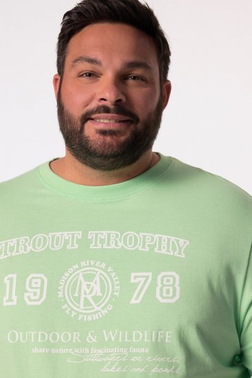 Men+ 424 Tričko Trout Trophy Mätová - Tričká - Nadrozmerné tričká - 2XL-14XL