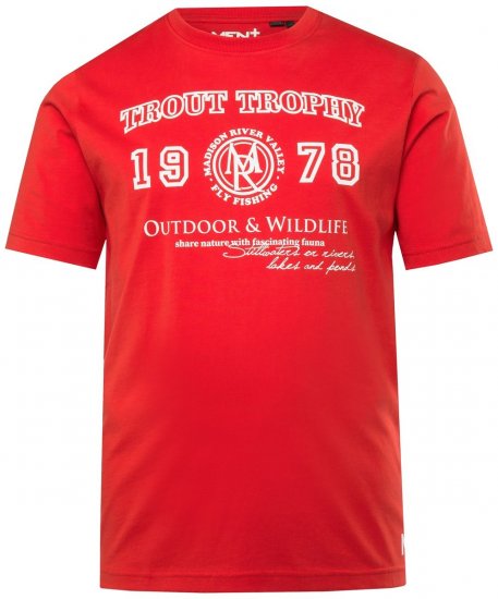 Men+ 424 Tričko Trout Trophy Chilli červená - Tričká - Nadrozmerné tričká - 2XL-14XL