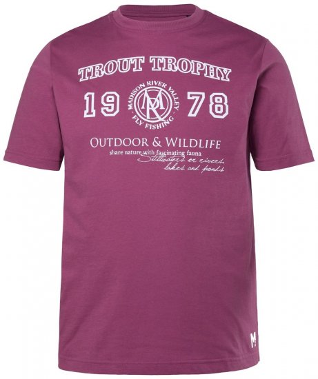 Men+ 424 Tričko Trout Trophy Svetlo bobuľová - Tričká - Nadrozmerné tričká - 2XL-14XL