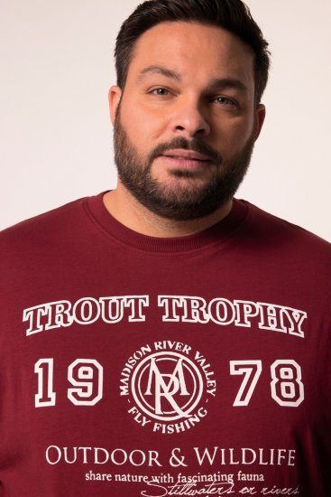 Men+ 424 Tričko Trout Trophy Medenohnedá - Tričká - Nadrozmerné tričká - 2XL-14XL