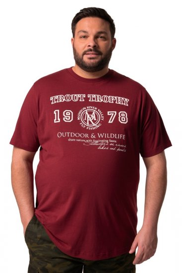 Men+ 424 Tričko Trout Trophy Medenohnedá - Tričká - Nadrozmerné tričká - 2XL-14XL