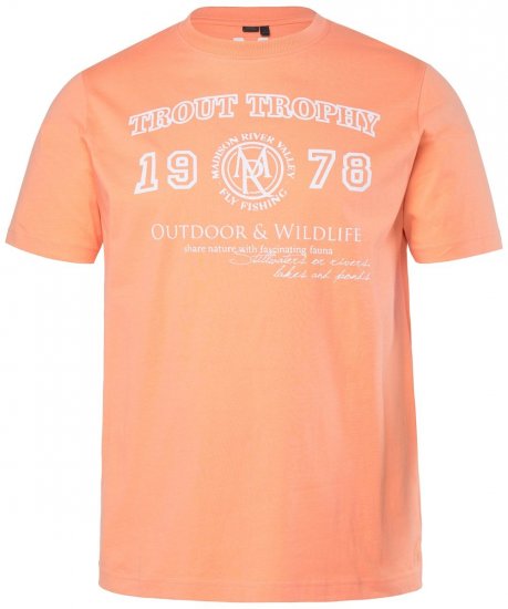 Men+ 424 Tričko Trout Trophy Tmavo marhuľová - Tričká - Nadrozmerné tričká - 2XL-14XL