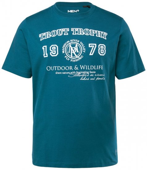 Men+ 424 Tričko Trout Trophy Lagúnová zelená - Tričká - Nadrozmerné tričká - 2XL-14XL