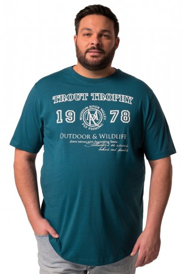 Men+ 424 Tričko Trout Trophy Lagúnová zelená - Tričká - Nadrozmerné tričká - 2XL-14XL
