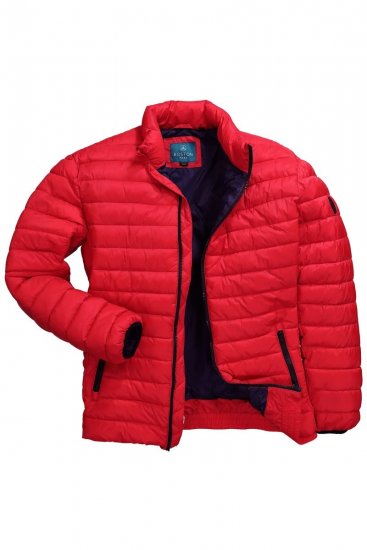 Boston Park 638 Prešívaná bunda bellyfit so stojačikom Červená - Bundy - Bundy Nadmerné Veľkosti 2XL-8XL