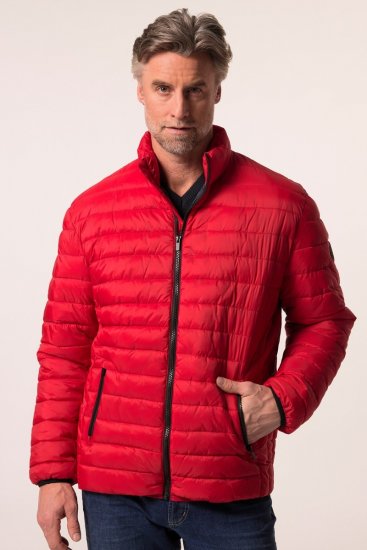 Boston Park 638 Prešívaná bunda bellyfit so stojačikom Červená - Bundy - Bundy Nadmerné Veľkosti 2XL-8XL