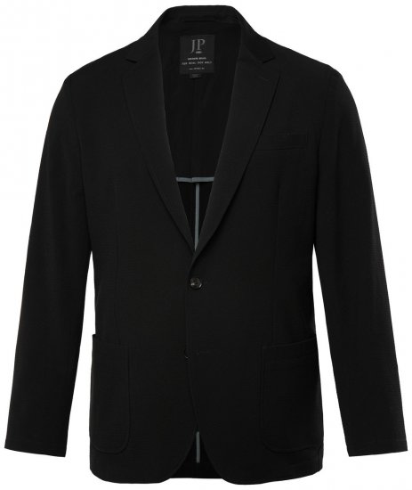 JP1880 San Remo Flexnamic Sako zo seersuckeru Čierna - Obleky - Obleky 2XL-8XL