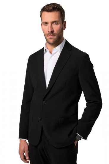 JP1880 San Remo Flexnamic Sako zo seersuckeru Čierna - Obleky - Obleky 2XL-8XL