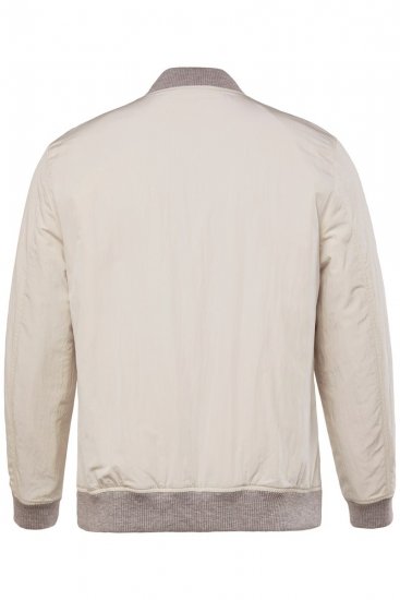 JP1880 836786 College bunda s emblémom Krémovo biela - Bundy - Bundy Nadmerné Veľkosti 2XL-8XL