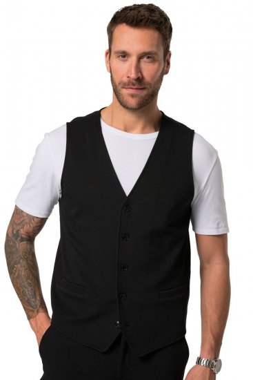 JP1880 New York Flexnamic Žerzejová vesta Čierna - Obleky - Obleky 2XL-8XL