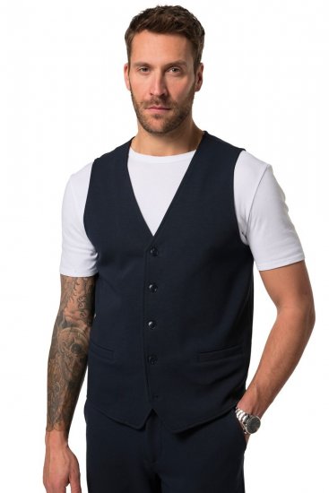 JP1880 New York Flexnamic Žerzejová vesta Tmavomodrá - Obleky - Obleky 2XL-8XL