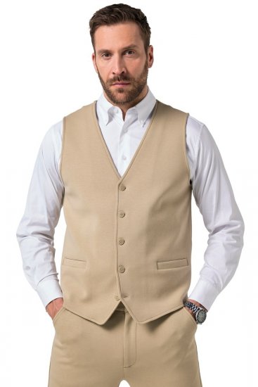 JP1880 New York Flexnamic Žerzejová vesta Béžová - Obleky - Obleky 2XL-8XL