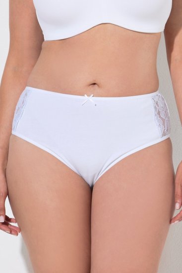 Ulla Popken 837353 Nohavičky s čipkou 3 ks Béžová - Nohavičky - 
