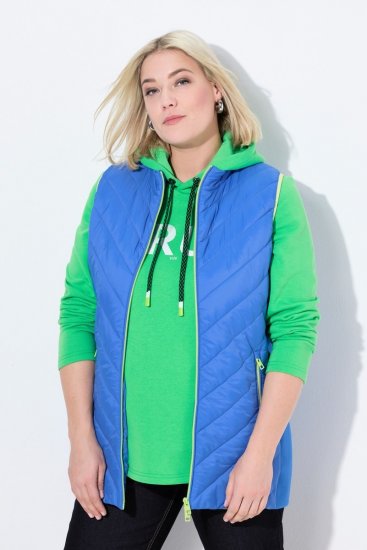 Ulla Popken 837409 Prešívaná vesta HYPRAR Modrá - Vesty - 