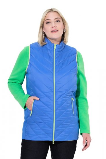 Ulla Popken 837409 Prešívaná vesta HYPRAR Modrá - Vesty - 