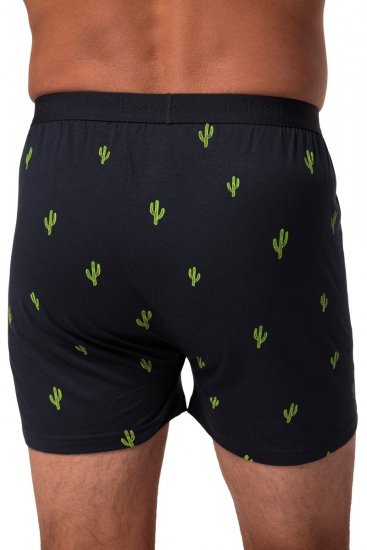 JP1880 837629 Boxerky FLEXNAMIC® s potlačou kaktusov Tmavomodrá 2 kusy - Spodná bielizeň - Spodné Prádlo 2XL-8XL