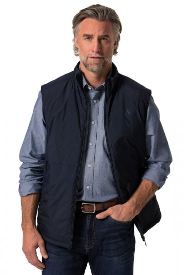 Boston Park 877 Vesta so stojačikom a zipsom Tmavomodrá - Bundy - Bundy Nadmerné Veľkosti 2XL-8XL