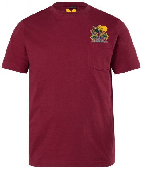 Men+ 219 Tričko Palmy Medenohnedá - Tričká - Nadrozmerné tričká - 2XL-14XL
