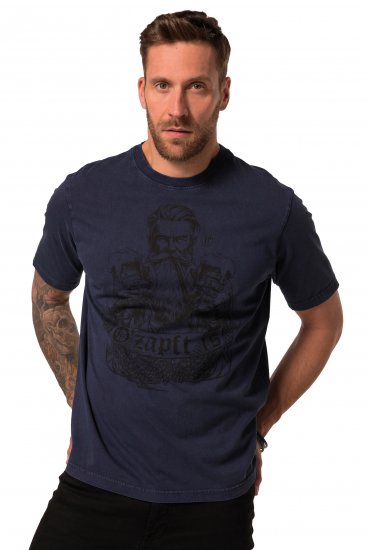 JP1880 O’zapft is! Design Vintage Look T-Shirt Navy Blue - Tričká - Nadrozmerné tričká - 2XL-14XL