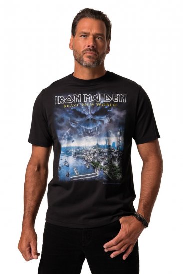 JP1880 Iron Maiden Brave New World T-Shirt Black - Tričká - Nadrozmerné tričká - 2XL-14XL