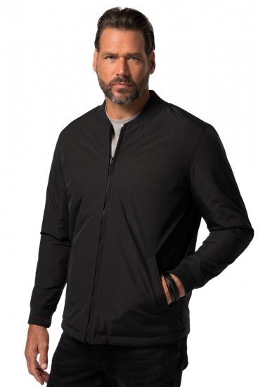 JP1880 838875 Obojstranná college bunda Čierna - Bundy - Bundy Nadmerné Veľkosti 2XL-8XL