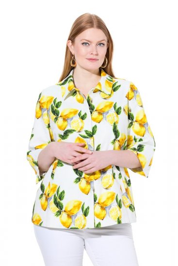 Ulla Popken 838952 Sako Biela - Bundy - Dámske bundy vo veľkých veľkostiach