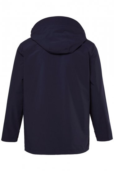 Men+ 215 Nepremokavá bunda s kapucňou Tmavomodrá - Bundy - Bundy Nadmerné Veľkosti 2XL-8XL
