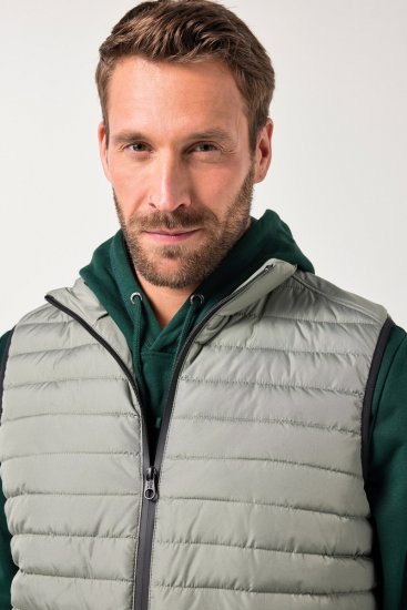 JAY-PI Lightly Quilted Vest with Stomach Fit Grey - Bundy - Bundy Nadmerné Veľkosti 2XL-8XL