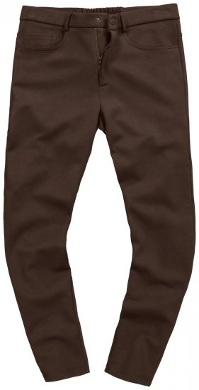 JP1880 New York Flexnamic Žerzejové nohavice s piatimi vreckami Tmavohnedá - Obleky - Obleky 2XL-8XL