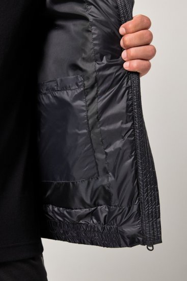 JAY-PI Lightly Quilted Jacket with a Hoodie Black - Bundy - Bundy Nadmerné Veľkosti 2XL-8XL