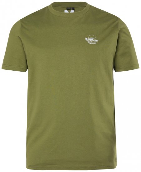 Men+ 682 Tričko Vlna Khaki zelená - Tričká - Nadrozmerné tričká - 2XL-14XL
