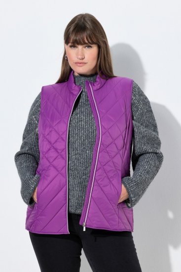 Ulla Popken 840047 Vodoodpudivá prešívaná vesta Lila - Vesty - 