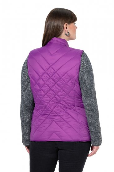 Ulla Popken 840047 Vodoodpudivá prešívaná vesta Lila - Vesty - 